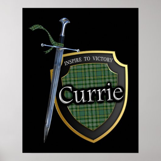 Poster de Clan Currie Scottish Tartan (Devant)