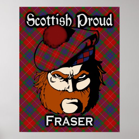 Poster de Clan Fraser Scottish Tartan (Devant)