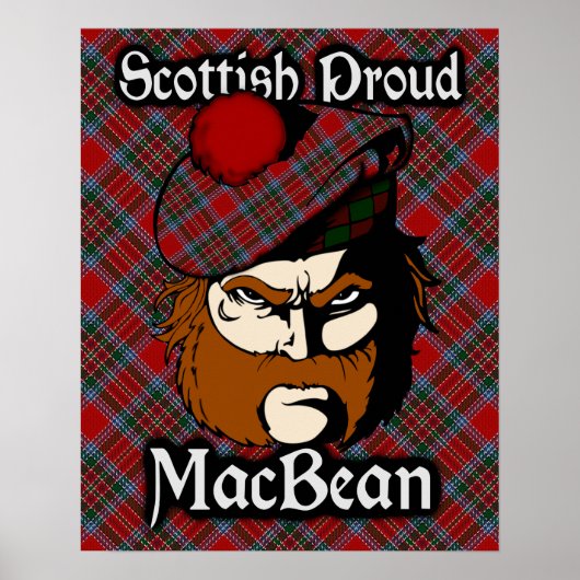 Poster de Clan MacBean Scottish Tartan (Devant)