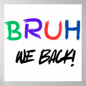 Poster de classe amusant "BRUH" pour enseignants (Devant)