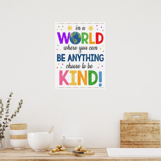 Poster de classe Be Kind (Cuisine)