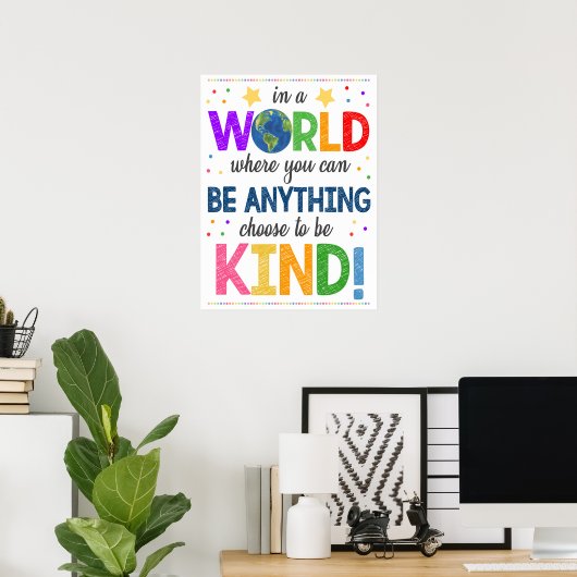 Poster de classe Be Kind (Bureau à domicile)