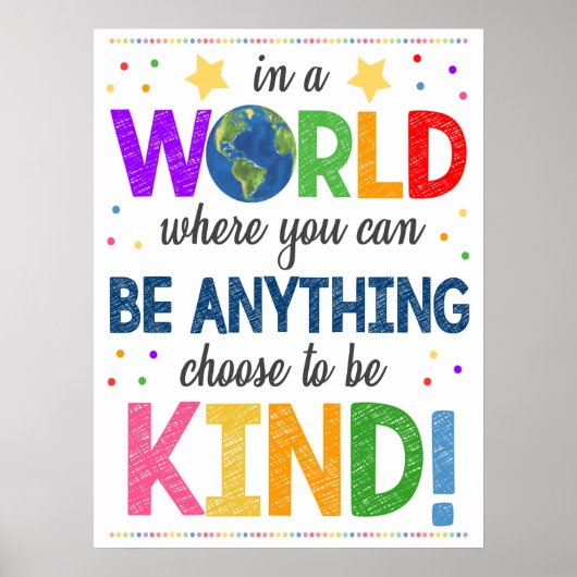 Poster de classe Be Kind (Devant)