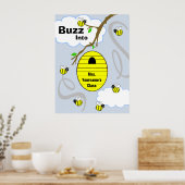 Poster de classe de professeur - Abeilles et ruche (Cuisine)