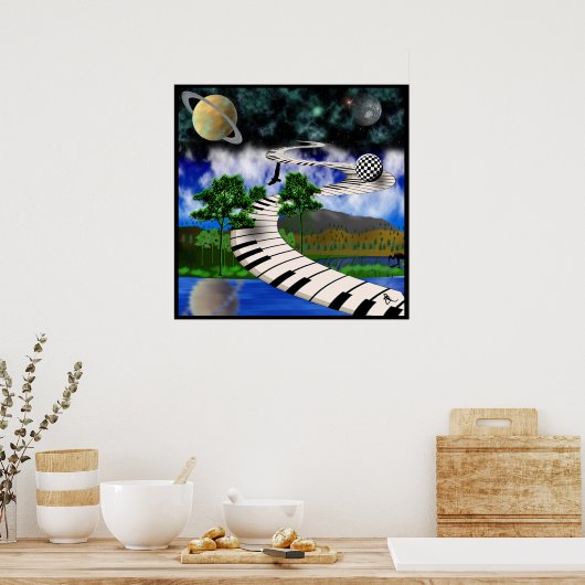 Poster de clavier surréaliste (Cuisine)