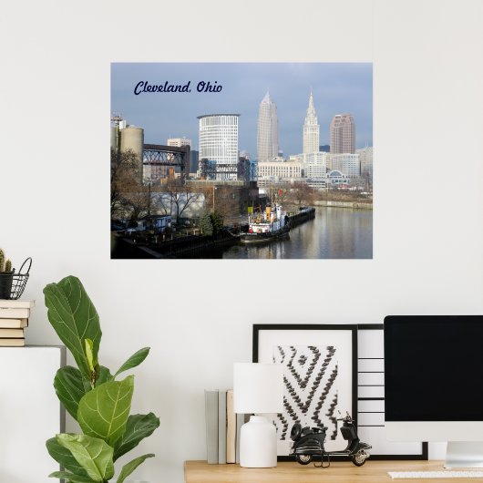 Poster de Cleveland, OH (River View) (Bureau à domicile)