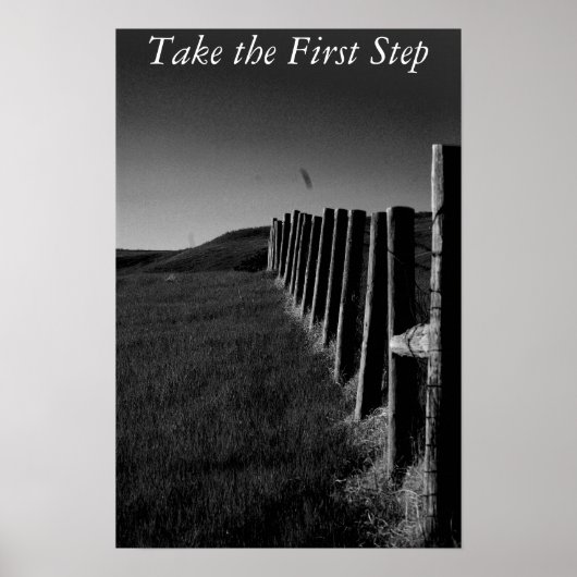 Poster de clôture noir et blanc / Motivation (Devant)