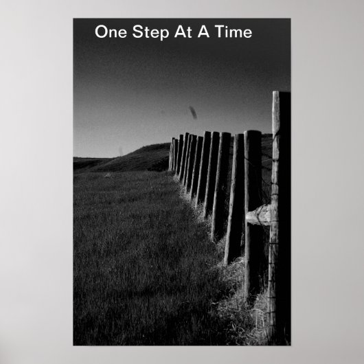 Poster de clôture noir et blanc / Motivation (Devant)