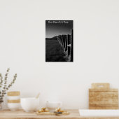 Poster de clôture noir et blanc / Motivation (Cuisine)