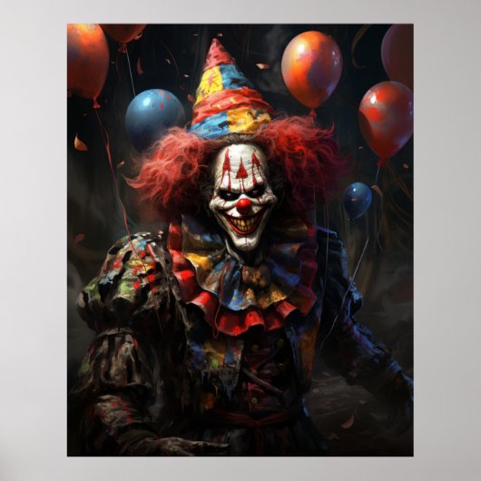 Poster de clown du Carnaval déplaisant (Devant)