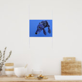 Poster de 'Cobalt Daydream' - chien bleu lurcher (Cuisine)