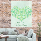 Poster de coeur de verdure Botanique Feuille Aquar