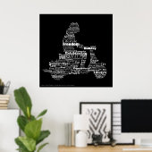 Poster de collage de mot de scooter (Bureau à domicile)