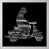 Poster de collage de mot de scooter (Devant)