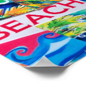 Poster de collage de plage et de Surf (Coin)