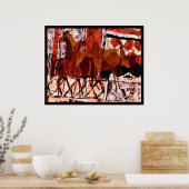 Poster de collage de quatre chevaux (Cuisine)