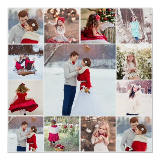 Poster de collage multi photo tendance (Devant)