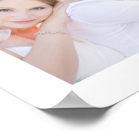 Poster de collage photo de famille Carré rose (Coin)