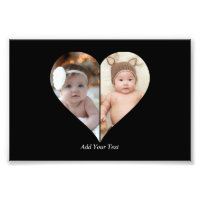 Poster de collage photo en forme de coeur 2