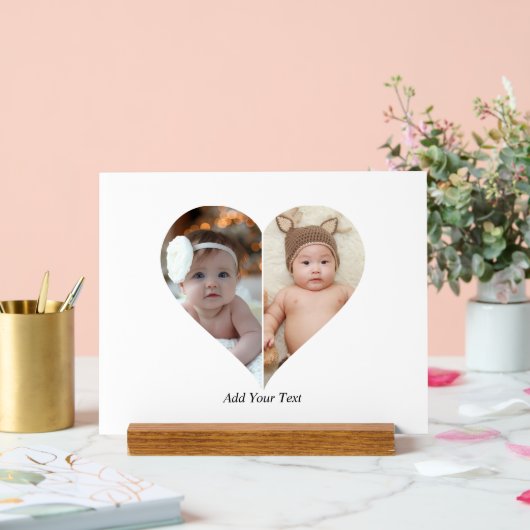 Poster de collage photo en forme de coeur 2 (Mariage)