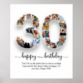 Poster de collage photo personnalisé 30e anniversa (Devant)