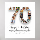 Poster de collage photo personnalisé 70e anniversa (Devant)