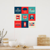 Poster de collection Retro London (Cuisine)