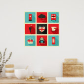 Poster de collection Retro London (Cuisine)