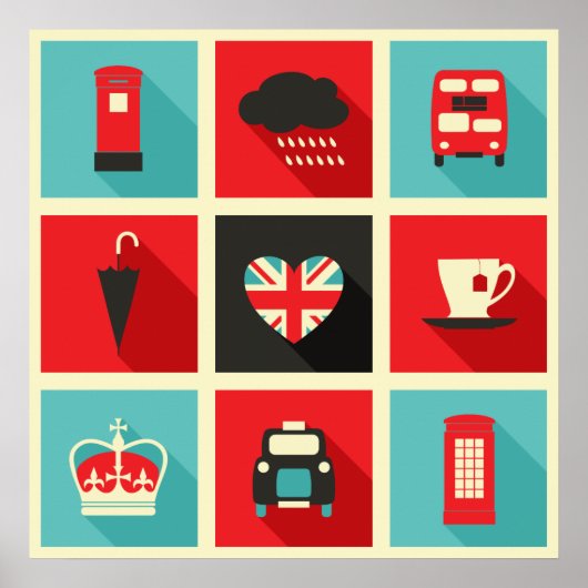 Poster de collection Retro London (Devant)