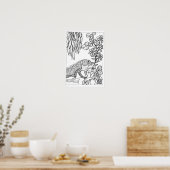 Poster de coloriage 13x19 avec lézard (Cuisine)