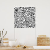 Poster de coloriage Abstrait (Cuisine)