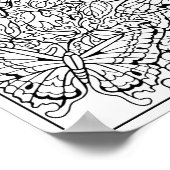 Poster de coloriage de jardin papillon (Coin)
