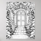 Poster de coloriage de Noël (Devant)