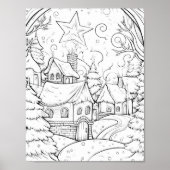 Poster de coloriage de Noël (Devant)