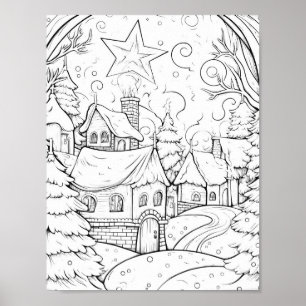 Poster de coloriage de Noël