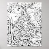 Poster de coloriage de Noël (Devant)
