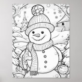 Poster de coloriage de Noël (Devant)