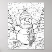 Poster de coloriage de Noël (Devant)