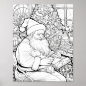 Poster de coloriage de Noël (Devant)