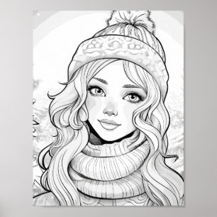 Poster de coloriage de Noël