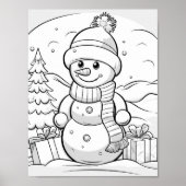 Poster de coloriage de Noël (Devant)