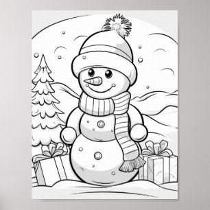 Poster de coloriage de Noël
