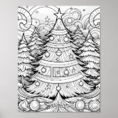 Poster de coloriage de Noël (Devant)