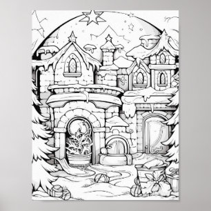 Poster de coloriage de Noël
