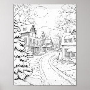 Poster de coloriage de Noël