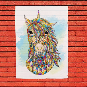 Poster de coloriage détaillé Unicorne