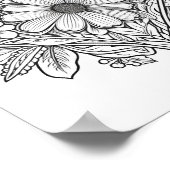 Poster de coloriage du coeur floral (Coin)