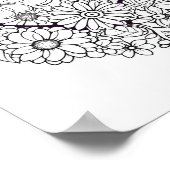 Poster de coloriage du coeur floral (Coin)