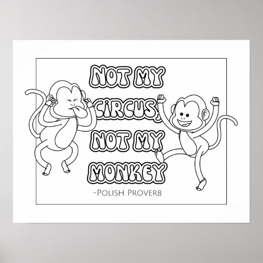 Poster de coloriage du proverbe polonais (Devant)