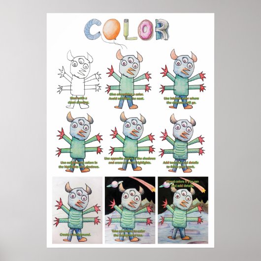 Poster de coloriage étendu (Devant)